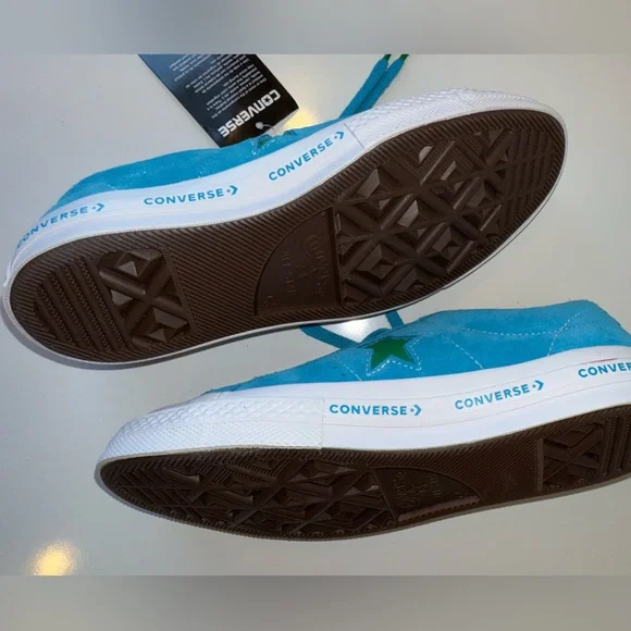 NWT CONVERSE BLUE & GREEN HAWAIIAN OCEAN SUEDE 1 STAR LOWTOP SNEAKERS MEN SZ 5.5 - Picture 5 of 8